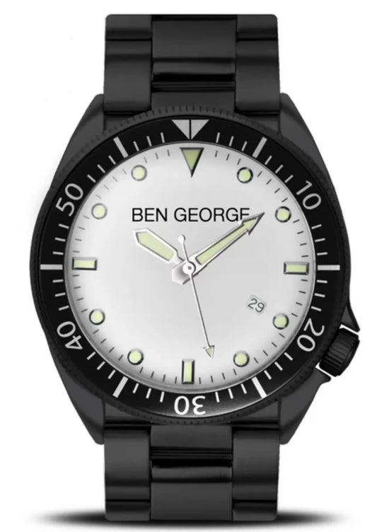 Street Date Quartz Watch / 40mm - White 3152-40-W Ben George