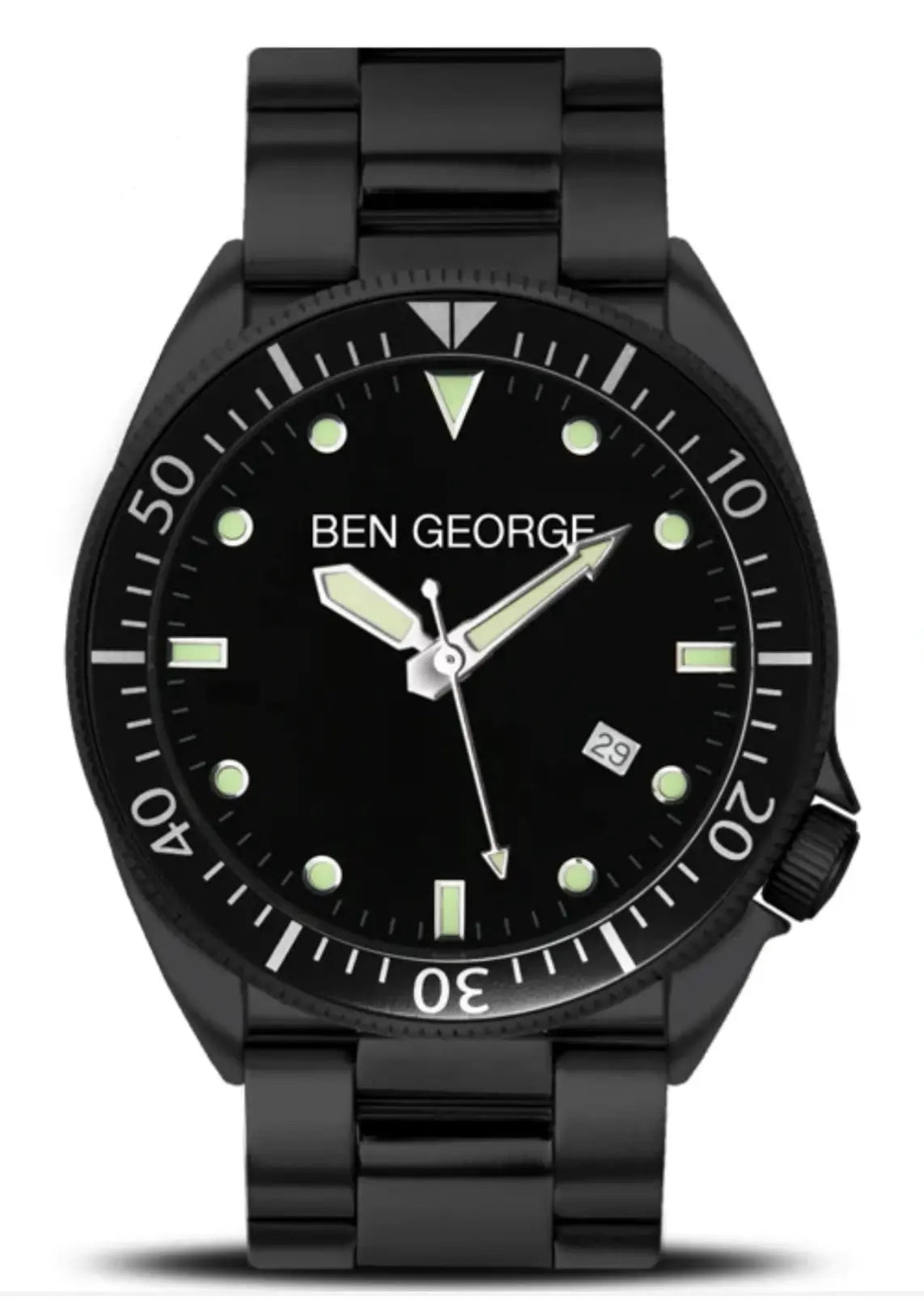 Street Date Quartz Watch / 40mm - White 3152-40-W Ben George