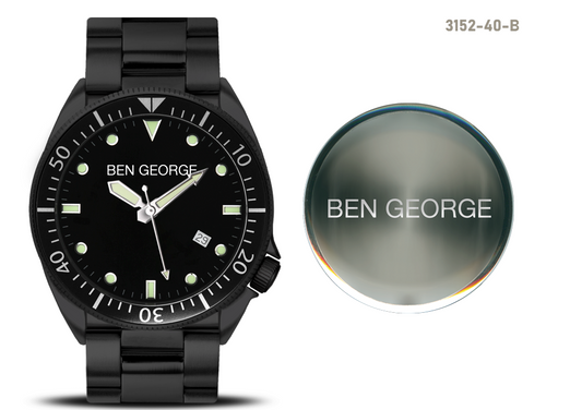 Ben George Date Automatic Watch / 40mm - Black 3152-40-B