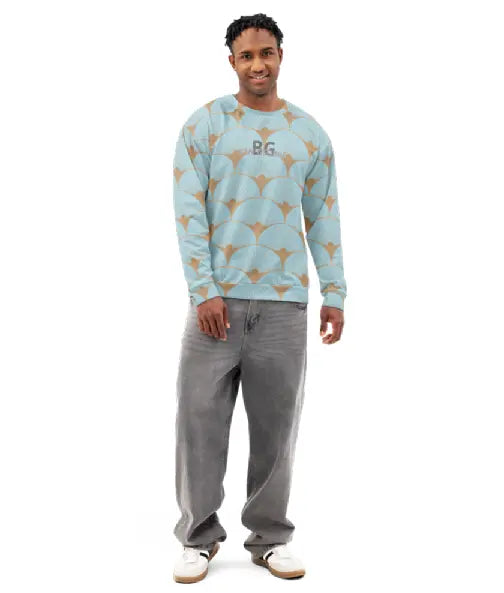 Unisex Cotton Sweatshirt - Blue Kasbah Ben George