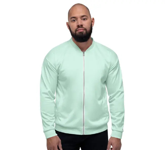 Unisex Bomber Jacket - Light Teal Ben George