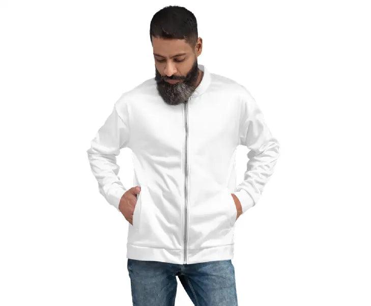 Unisex Bomber Jacket - Classic White Ben George