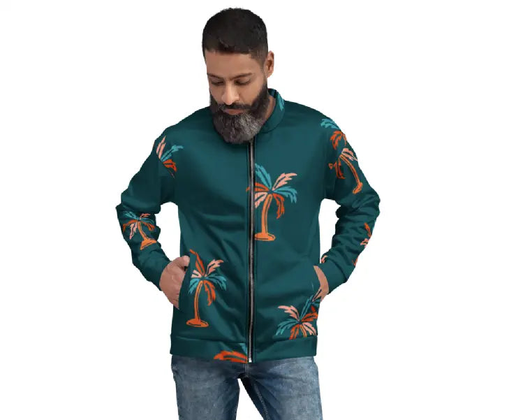 Unisex Bomber Jacket - Palm - Ben George