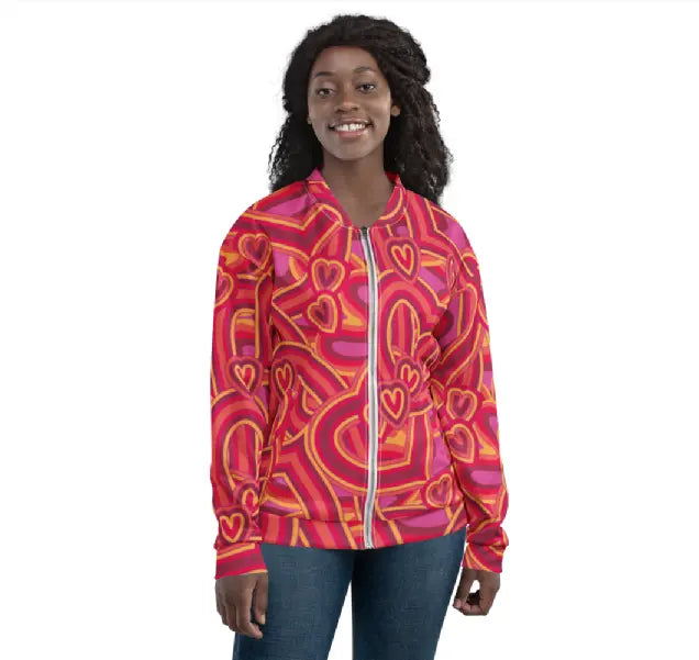 Unisex Bomber Jacket - 60's Love - Ben George